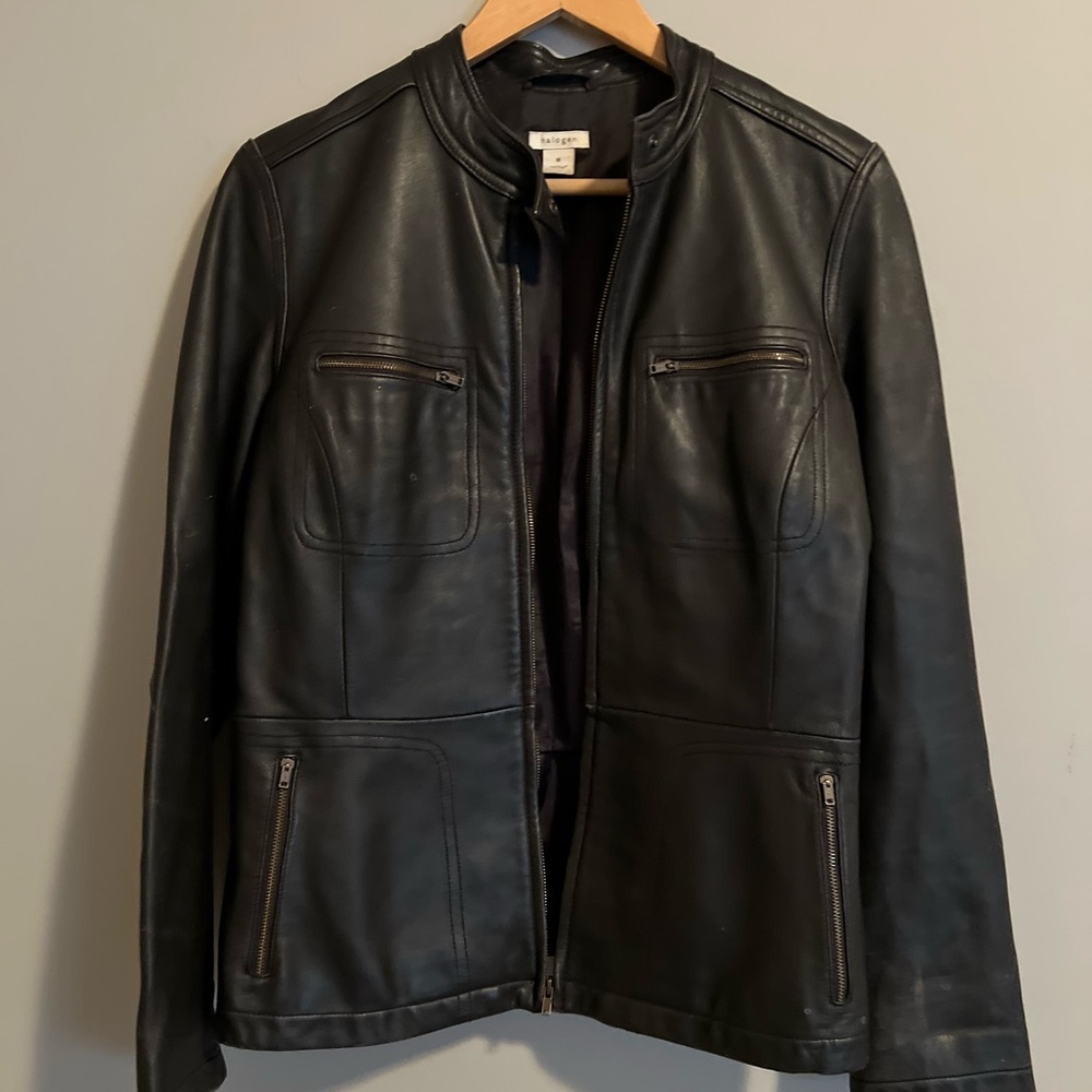 Halogen Leather Jacket